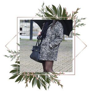 MANGO | Leopard print oversized jacket coat